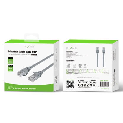 Rixus RXUTP15 Cat 6 UTP Ethernet Kabel 15 meter – Netwerk Kabel voor Snel Internet