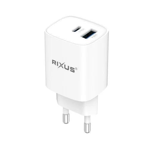 Rixus RX95A 30W USB-C GaN Snellader – PD Power Adapter – Compacte Oplader – Wit