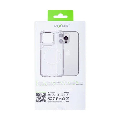 Rixus Armor-X – iPhone 16 Hoesje – Anti-Shock – MagSafe Compatibel – Transparant