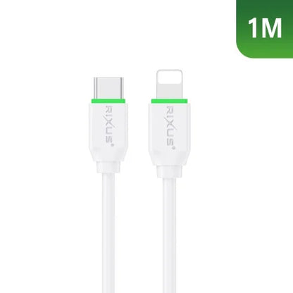 Rixus RX2022 USB-C naar Lightning Kabel 1m – Snelle Oplading & Gegevensoverdracht
