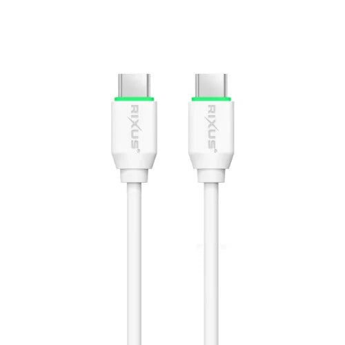 Rixus RX90CC 20W USB-C Snellader met USB-C naar USB-C Kabel (1m) – Power Adapter – Wit