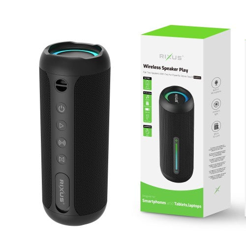 Rixus RXBS56 Bluetooth Speaker – Draadloze Speaker – Draagbaar & Krachtig – Zwart