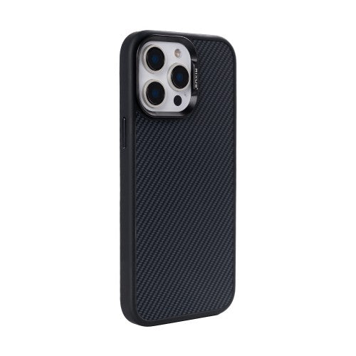 Rixus Mag Carbon – Telefoonhoesje – MagSafe Case – Carbon Design – Titanium Black – iPhone 15 Pro Max