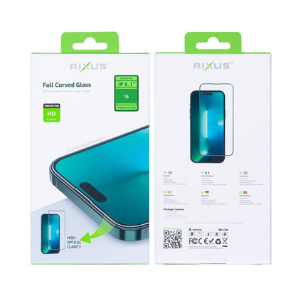 Rixus Clear HD Tempered Glass - iPhone 16 Screenprotector