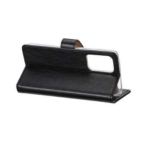 Rixus Bookcase – Telefoonhoesje – Wallet Case – Kunstleer – Zwart – iPhone 13 Mini