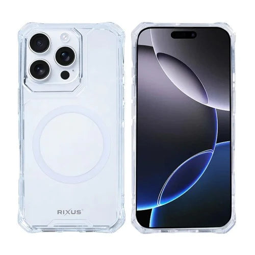 Rixus Armor-X – Telefoonhoesje – Anti-Shock MagSafe Beschermhoes – Transparant TPU – iPhone 16 Pro Max