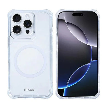 Rixus Armor-X – Telefoonhoesje – Anti-Shock MagSafe Beschermhoes – Transparant TPU – iPhone 16 Pro Max
