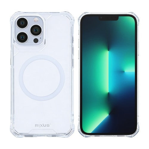 Rixus Armor-X Anti Shock – Telefoonhoesje – MagSafe Case – Transparant TPU – iPhone 13 Pro Max