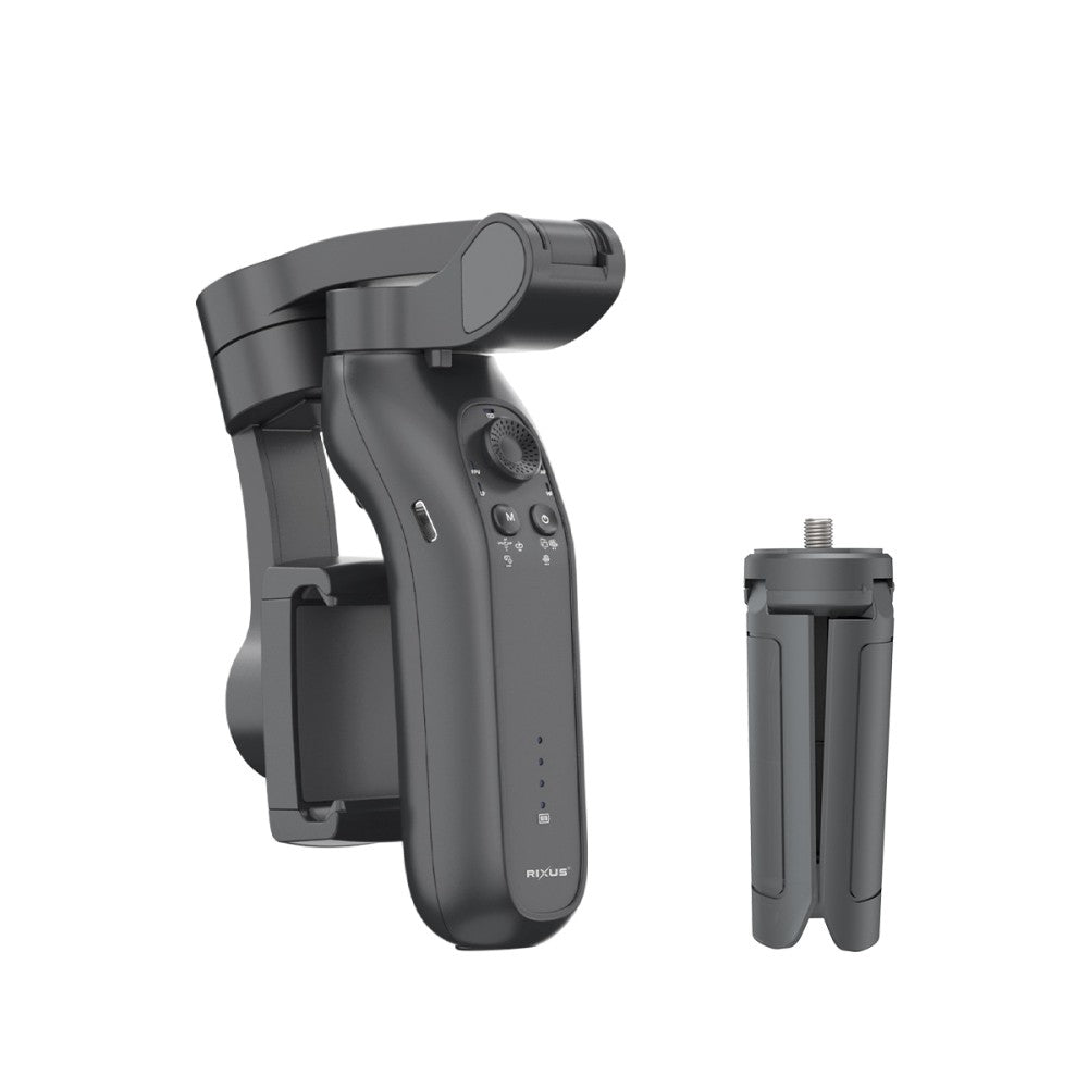 Rixus RXSF43 Selfie Stick met AI‑gezichtstracking en Bluetooth – Stabiele opnames, verlichting én afstandsbediening, inclusief tripod voor vloggen, TikTok en live‑videos