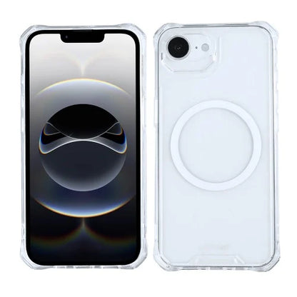 Rixus Armor-X – iPhone 16e/17e Hoesje – Anti-Shock Bescherming – MagSafe Compatibel – Transparant