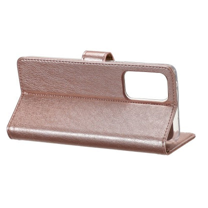 Rixus Bookcase – Telefoonhoesje – Wallet Case – Kunstleer – Roze – iPhone 13 Mini